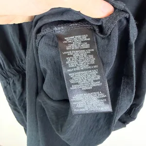 Daily Practice Anthropologie Cap‎ Sleeve Mini Dress Medium Black Slub Cotton thumbnail 9