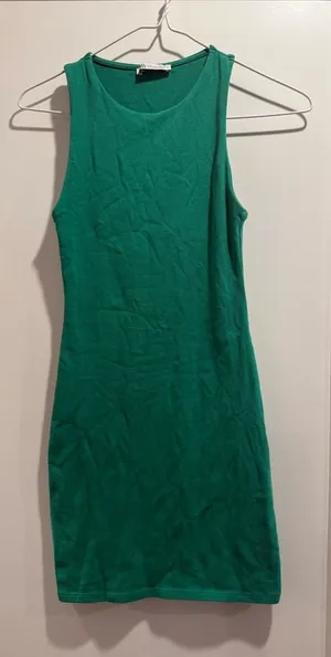 Zara Green Sleeveless‎ Bodycon Dress Size Small thumbnail 1
