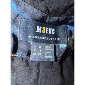 Maeve Anthropologie Tie Dye Watercolor‎ Black Blue Maxi Artsy Tank Flowy Dress thumbnail 10