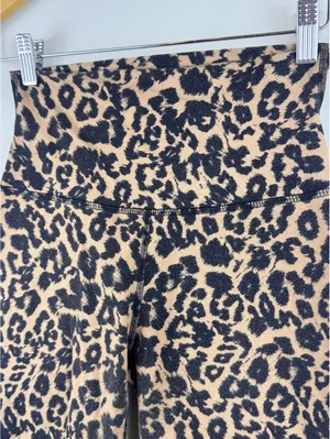 LNA Leopard Print High Rise Bike Shorts Biker Shorts Brown Black Size M thumbnail 4