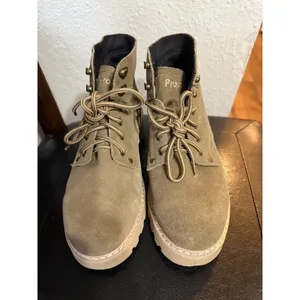 Propet Women’s Dakota Work Boots Olive Leather Size 7 *read* thumbnail 3