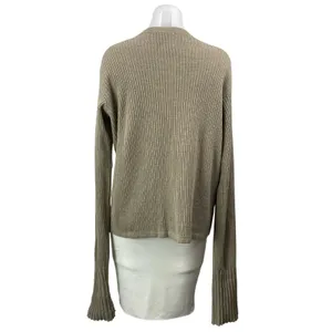 TOVE Gray Brown Wool Cashmere Long Sleeves Open Front Cardigan Sweater Top Sz S thumbnail 3