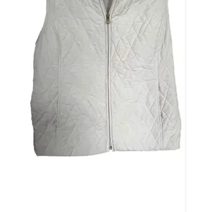 Croft & Barrow Women's Sz S Petite White Quilted Full Zip Vest Mid-Length thumbnail 3