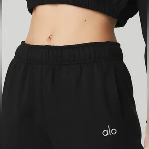 Alo Yoga NWT Accolade Sweatpants Cool Chrome Logo Black, Pockets XS thumbnail 4