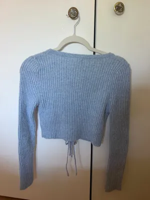 Long sleeve crop top Blue thumbnail 3