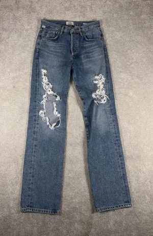 Citizens of Humanity‎ Emery Relaxed Straight Womens Jeans Size 23 Distressed thumbnail 1