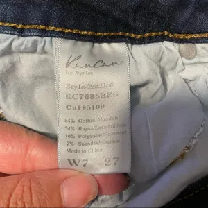 Kancan Women's Mid Rise Skinny Jeans‎ Size 7/27 Dark Blue KC7085HRG thumbnail 7
