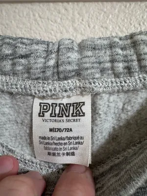 Victoria's Secret PINK Light Gray Marled Jogger Waistband thumbnail 2