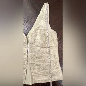 Elegant Lace Embroidered Tank Top Green Size M thumbnail 9
