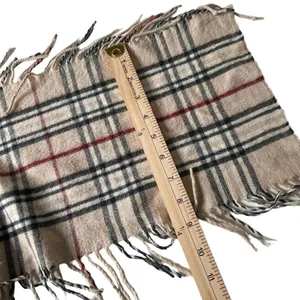 V. Fraas Cashmink Plaid Scarf Fringe Trim Unisex Adult Preppy Striped Cozy thumbnail 7