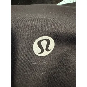 Lululemon Women Black High Rise Graphic Logo Leggings Size 4 Teal Accent thumbnail 4