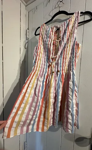 SAYLOR ANTHROPOLOGIE Multicolor Striped Smocked Sundress thumbnail 1