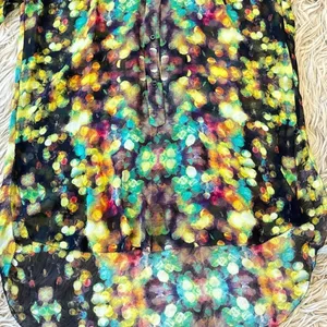 Wilfred multicolor sheer silk blouse size XS thumbnail 2