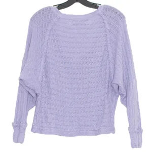 We The Free People Sweater S Purple Slouchy Oversized Boho Minimalist Coastal thumbnail 3