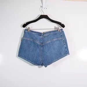 NEW Pilcro Anthropologie Cotton Stretch Low Rise Mini Denim Jean Shorts Blue 31 thumbnail 4