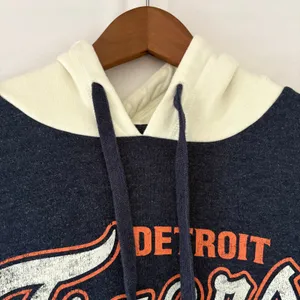 47‎ Brand Detroit Tigers MLB Hoodie Navy Blue Orange Stripe Fleece Sweatshirt S thumbnail 6