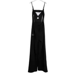 Lulus Fit the Fashion Black Sleeveless Vegan Leather Wide-Leg Jumpsuit Medium thumbnail 8