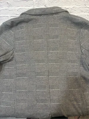 NWOT Old Navy Gray Glen Plaid‎ Open-Front Blazer thumbnail 6