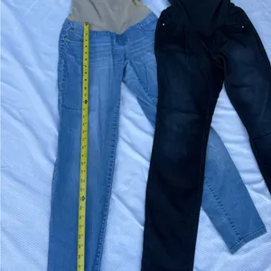 Maternity ..Indigo Blue Women's Denim Jeans in Light and Dark Shades Maternity. thumbnail 5