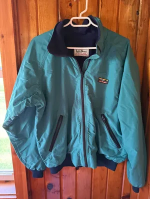 Vintage L.L. Bean Teal Bomber Jacket – Retro 90s Windbreaker‎ Zip Up Outerwear thumbnail 1