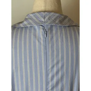 By Anthropologie Dress Women Small Blue White‎ Striped Pleated Midi Preppy Boho thumbnail 10