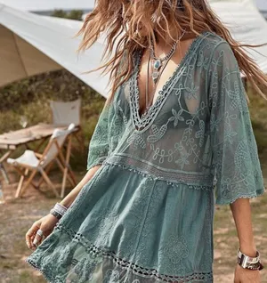 Green/Teal Lace Cover thumbnail 4