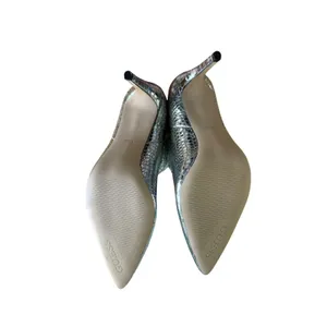 GUESS Benisa Boot Womens 6.5 M Silver Croc Stiletto Heel Western NWOT Slouchy thumbnail 6