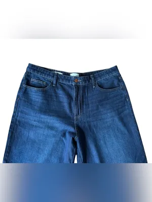 Universal Thread Women's High-Rise Wide Leg Jeans Sz 16R Dark Wash 100% Cotton thumbnail 5