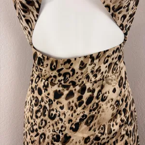 HYFVE leopard print front-tie cut out maxi dress thumbnail 3
