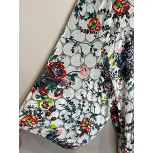 Maeve Anthropologie Umi Wrap Top Burnout Velvet Floral Multicolor Size XL thumbnail 3