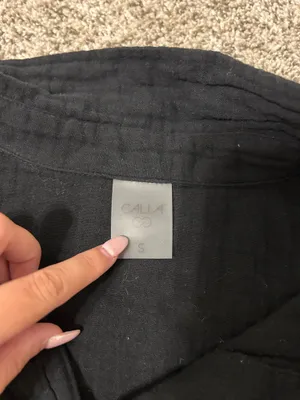 Black Shirt Bathing Suit cover up thumbnail 2