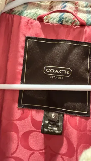 Coach wool plaid print coat thumbnail 7