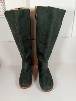Olukai Holo Lio 11 Riding Boots Dark Shadow Leather Tall Rear Zip Womens 8.5 thumbnail 4