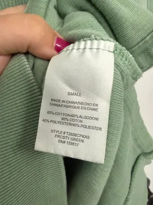 Altar’d State Green Ribbed Smiley Face Oversized Pullover S thumbnail 5