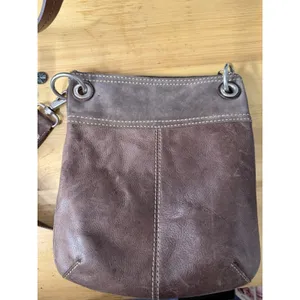 Vintage Fossil Liberty Crossbody Bag‎ Purse Brown Genuine Leather Adjustable thumbnail 5