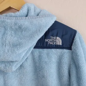 The North Face Osito Fleece‎ Hoodie Womens Medium Blue Full Zip Jacket Coat thumbnail 7