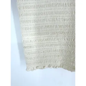 John Galt Brandy Melville Cream Smocked Linen Blend Crop Top Cami One Size thumbnail 2