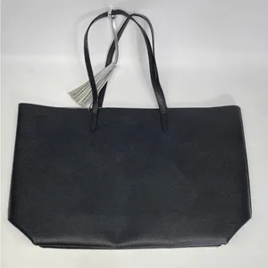 Victoria's Secret Faux Leather Travel Weekender Tote Bag w/ Tassel Black NWT. thumbnail 3