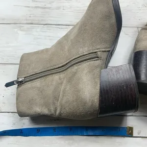 Sam Edelman Suede Ankle Boots Tan Joey Booties 6 1/2 Neutral Boho Minimalist thumbnail 13