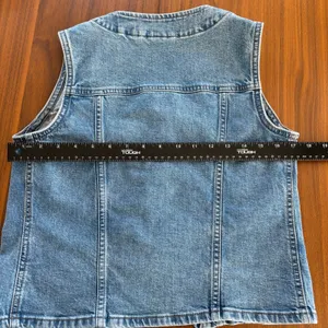 Universal Thread Denim Vest XS Blue Button Front Boho Western Coastal Cowgirl thumbnail 5