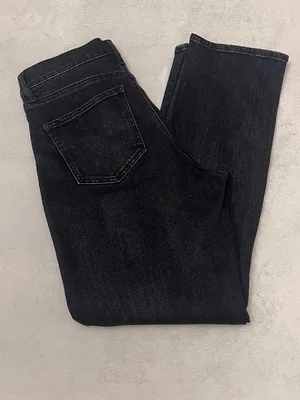 Express Women's Jean Straight high Rise Black Denim Size 8R thumbnail 10