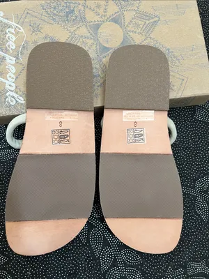 Free People Neutral Beige Strappy Toe-Loop Sandals thumbnail 4