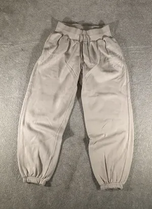 Nike Sportswear Phoenix Fleece High Waisted Oversized Sweatpants Womens M Beige thumbnail 1