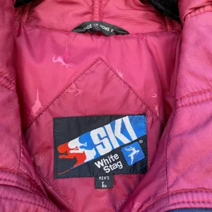 Vintage White Stag Ski Jacket Men's L Maroon Blue thumbnail 3