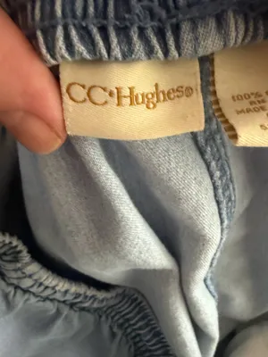 CC Hughes Chambray Denim Pull On Drawstring Shorts Size XL. Blue thumbnail 4