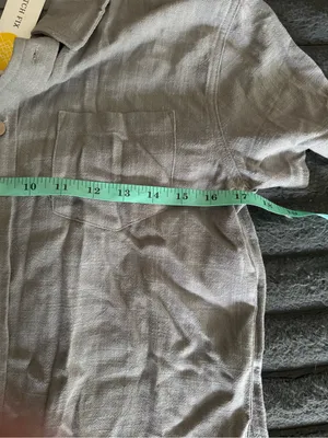 Women’s L Market Spruce Linen 2 Piece Matching set Beige Tan Button Down Collar thumbnail 9