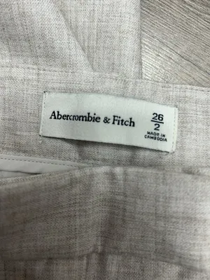 Abercrombie & Fitch Trouser Pants 2 /26 Beige Tailored Ankle Pleated High Rise thumbnail 6