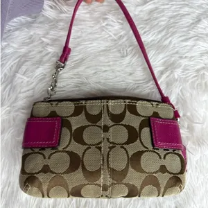 COACH Y2k Soho Double Buckles Signature Canvas Wristlet thumbnail 2