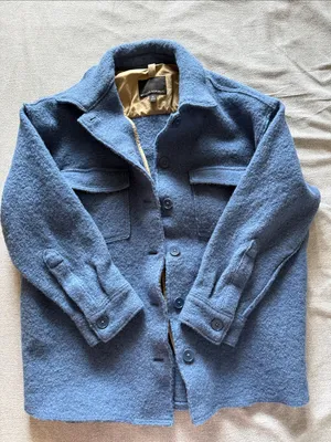 Banana Republic Dusty Blue Wool Button Jacket thumbnail 1