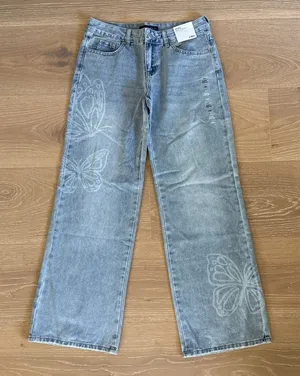 Aeropostale Baggy Jeans Wide Leg Size S Regular Light Blue thumbnail 1